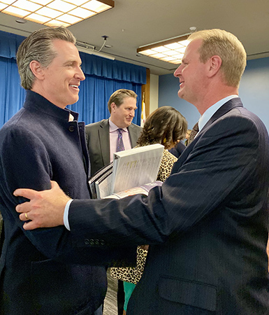 Interim Chancellor Nathan Brostrom met with Governor Gavin Newsom to present a draft of the Fresno DRIVE plan.