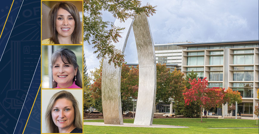 Tammy Johnson, Diane Caton and Carmen Middleton are among the women who have worked at UC Merced since the beginning.