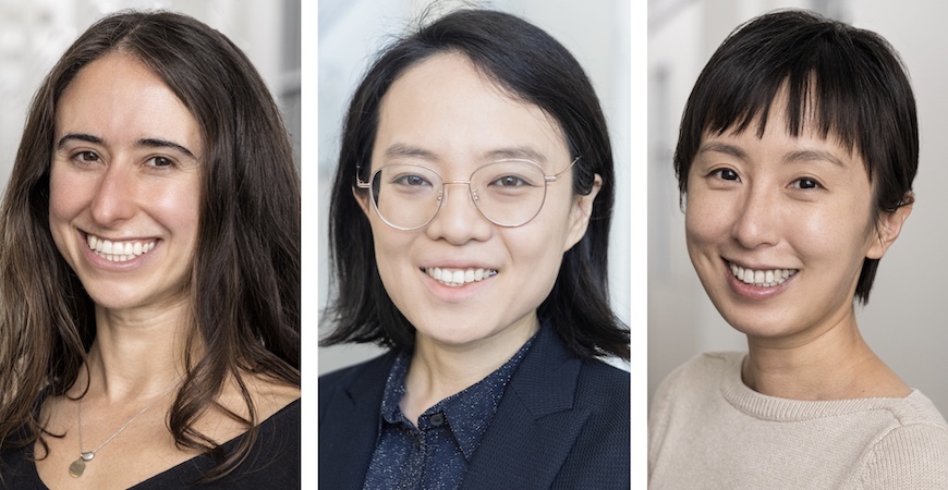 Professors Briana Ballis, Shijia Pan and Xuan Zhang are pictured. 