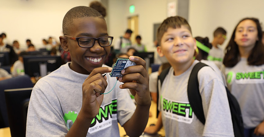 Summer programs offer younger students the opportunity to spend time on the UC Merced campus and learn subjects ranging from leadership to science and technology.